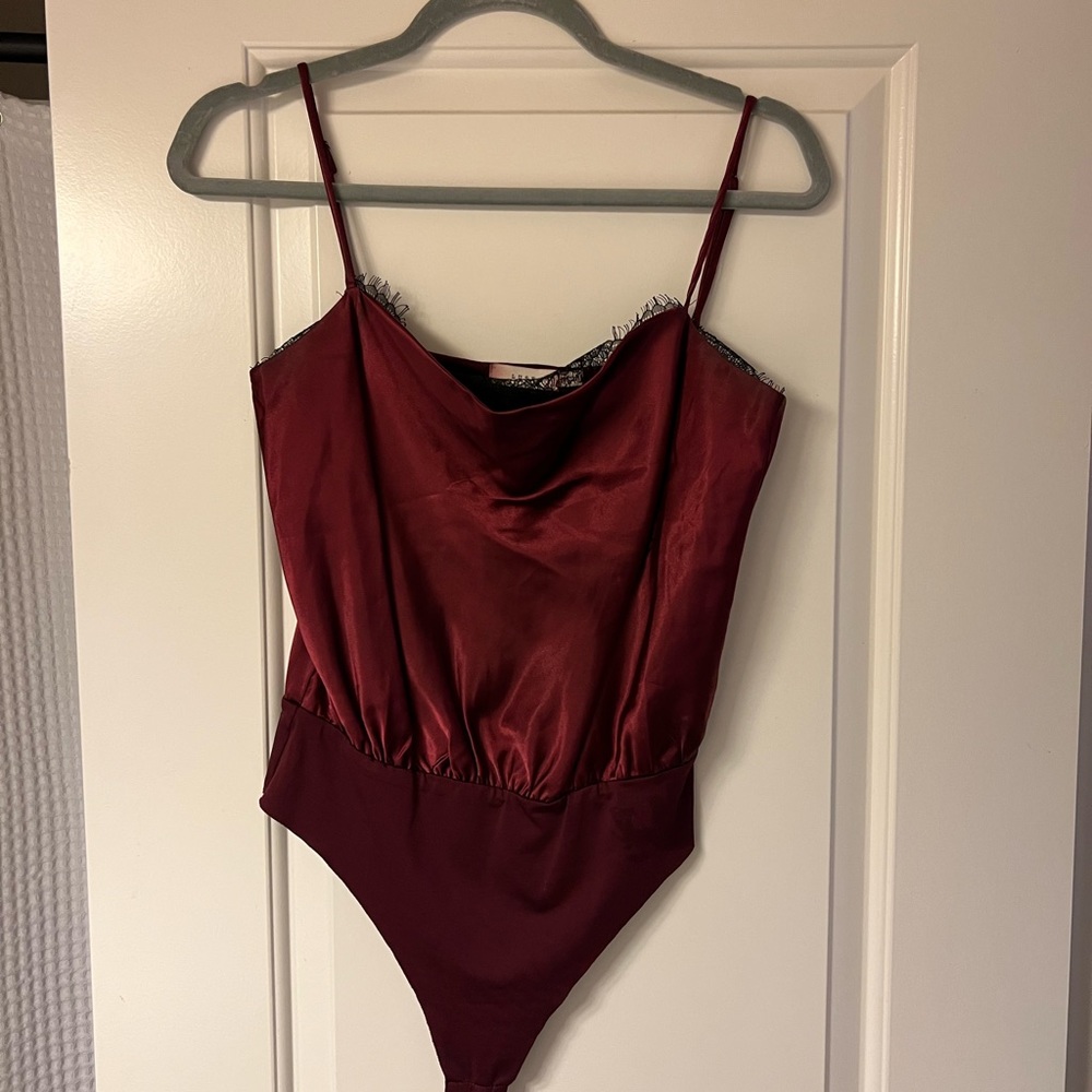LUSH bodysuit with lace underlay
